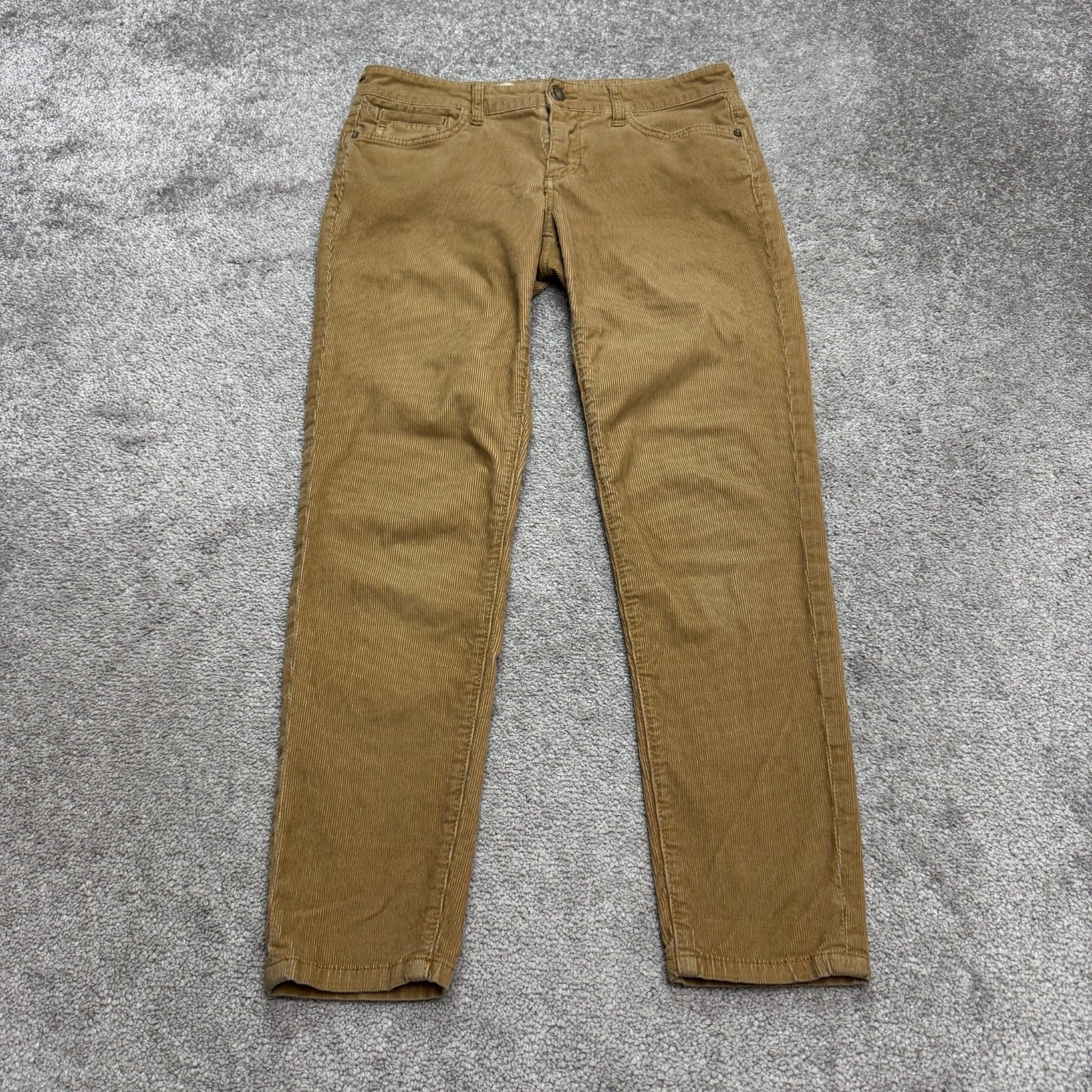 Pilcro And The Letterpress Stet Corduroy Pants Womens 28 Camel Brown Stretch
